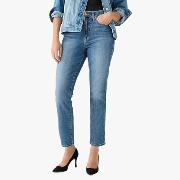 J. Crew Curvy Vintage Slim Straight Jean Warm Surf Wash Size 27 Tall NWT - Picture 1 of 7